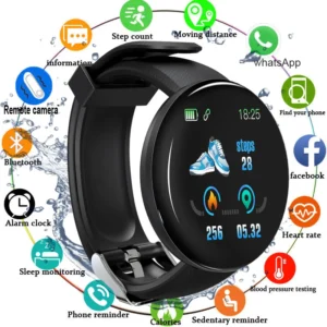 D18 Smart Watch Men Women Smartwatch Blood Pressure Waterproof Digital Watches Sports Fitness Tracker Watch for apple watch band 1