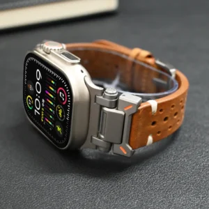 Luxury Leather Band for Apple Watch Ultra 2 49mm Series 9 8 7 45mm Correa Strap for iWatch 6 5 4 Se 3 44mm 42mm ultra Bracelet 1